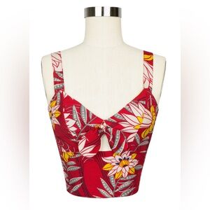 NWT Trashy Diva Red Waterlillies Hottie Top size 6